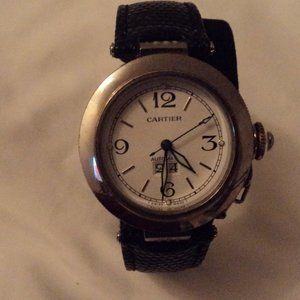 Pasha de Cartier men's watch 18K white gold